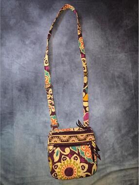 Vera bradley plum crazy crossbody with front flap